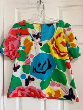 J. Crew Ratti Jardin Floral print blouse